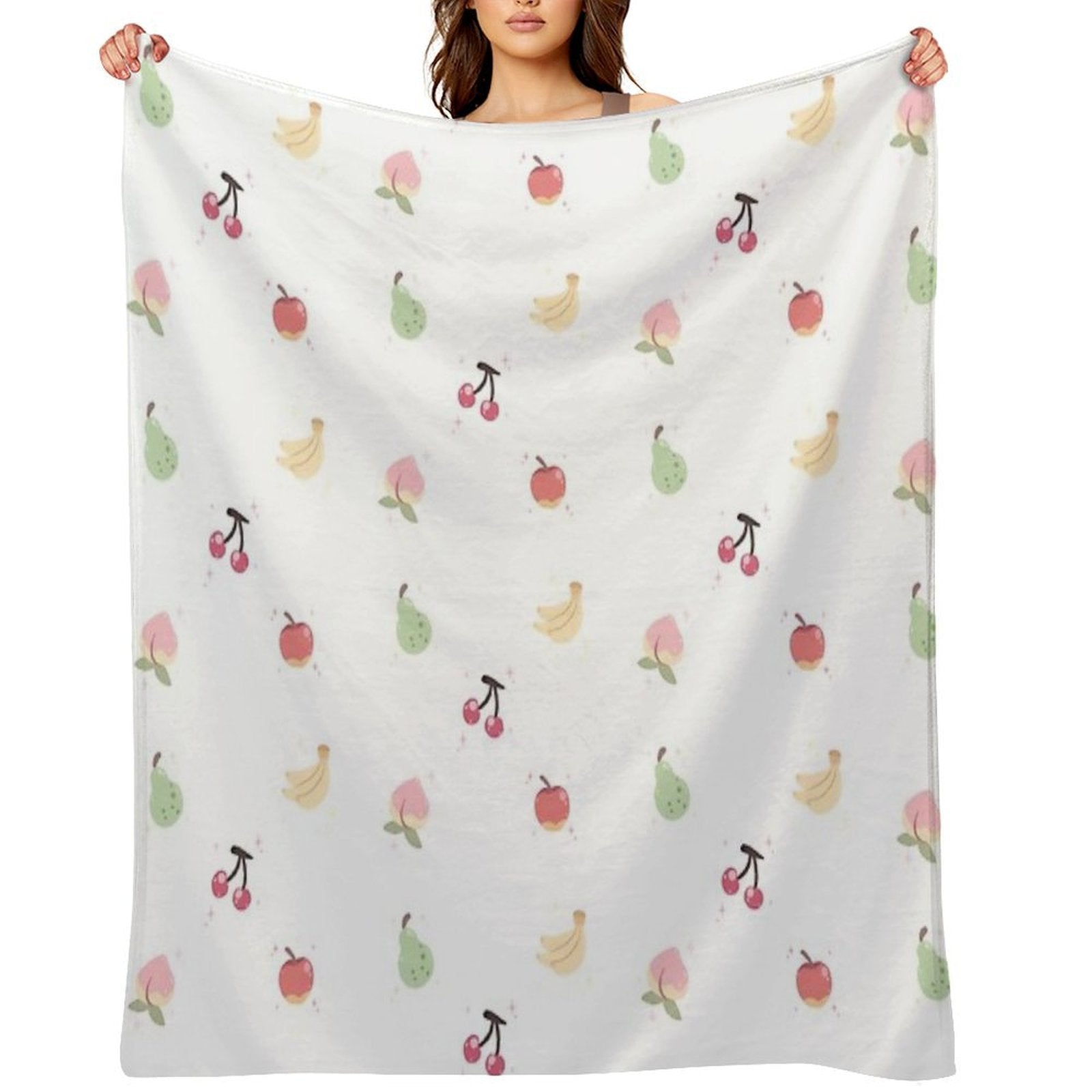 Cute Fruits Plush Throw Blanket