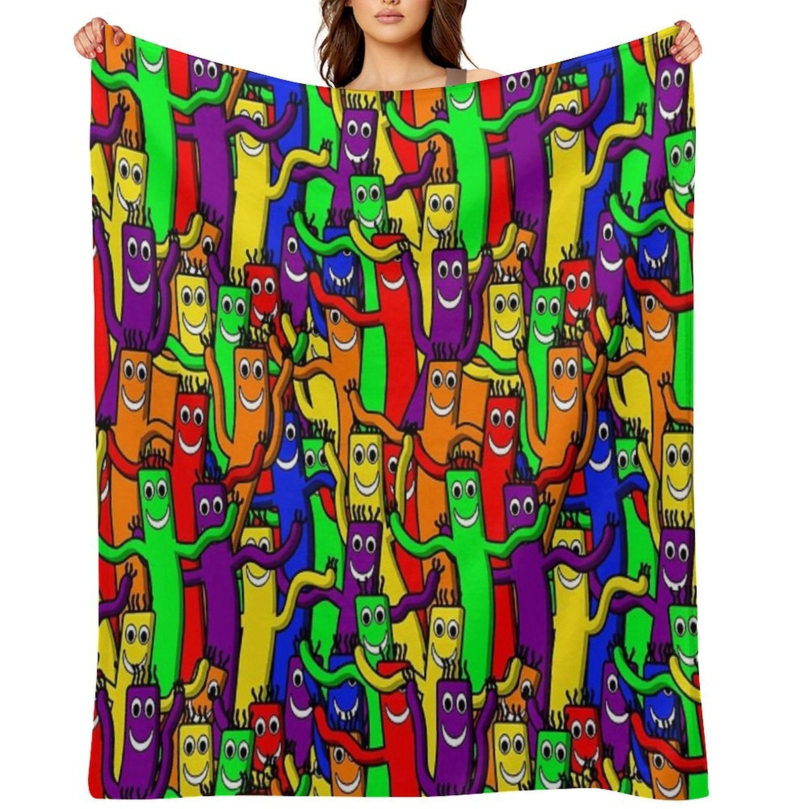 Wacky Inflatable Arm Flailing Tube Man Eco-conscious Throw Blanket