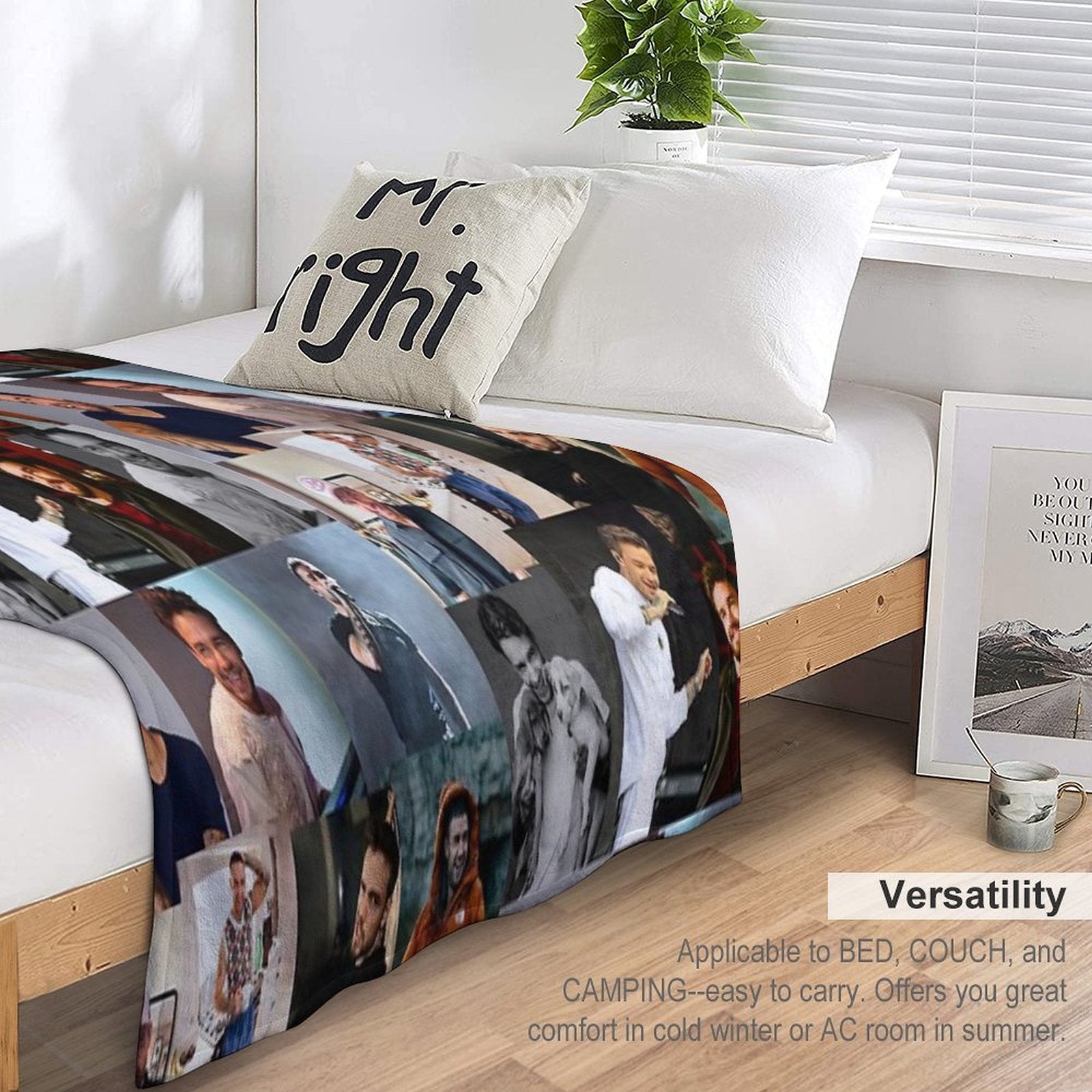 Liam Payne Collage Wrinkle-free Throw Blanket