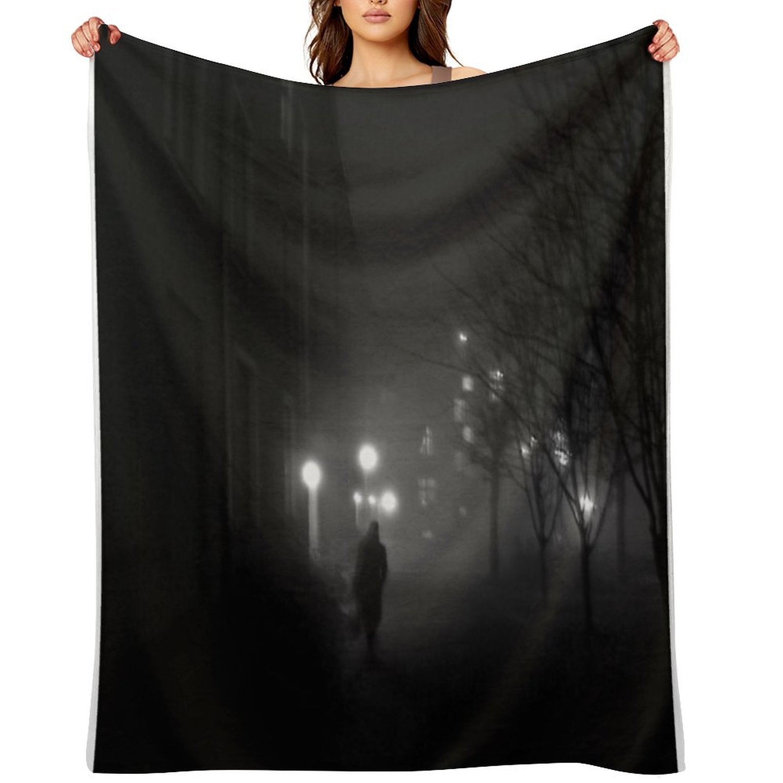 Fog Noir Spy Eco-conscious Throw Blanket