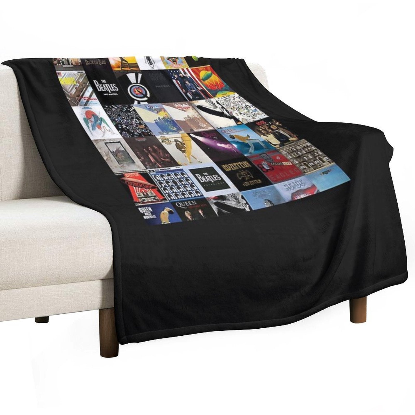 Rock Band Posters Collage Classic T-Shirt All-season Throw Blanket
