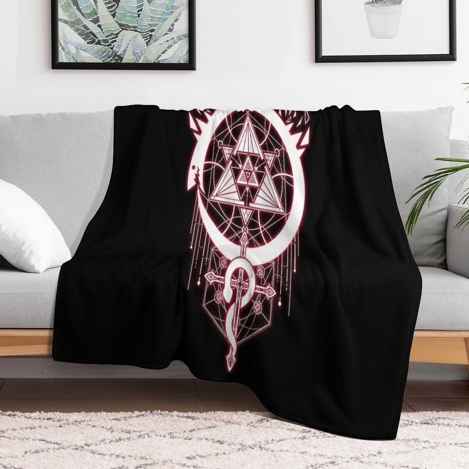 Glowing Snakes of Alchemy Multi-functional Throw Blanket