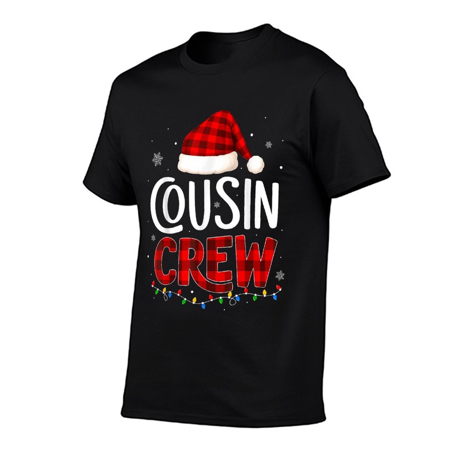 Cousin Crew Christmas Pajamas for Men Kids Women Grandkids  Oversized Silhouette T-Shirt