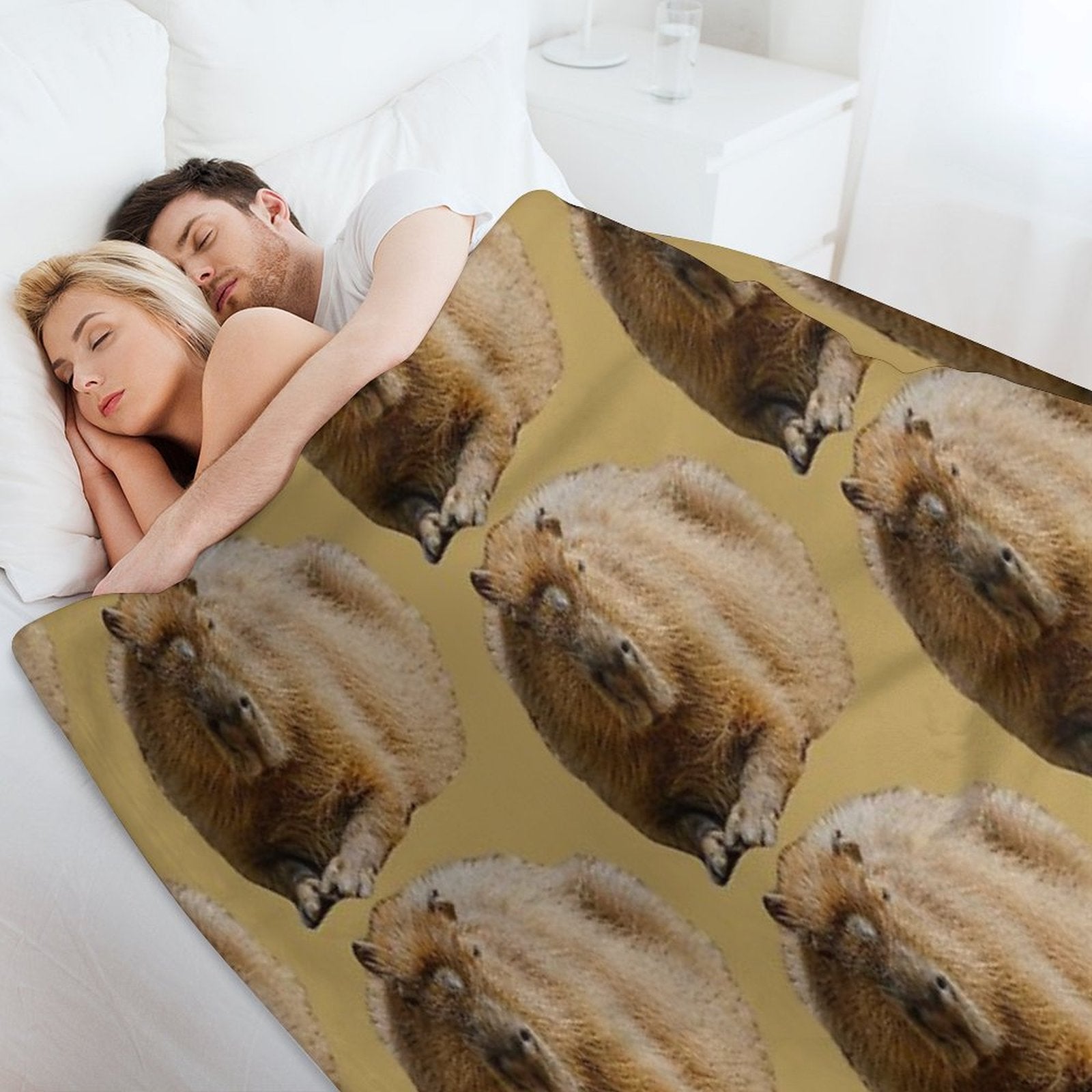 Capybara Dozing in The Sunshine Comfort Throw Blanket