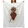 Sacred Heart of Jesus Christ Sustainable Throw Blanket