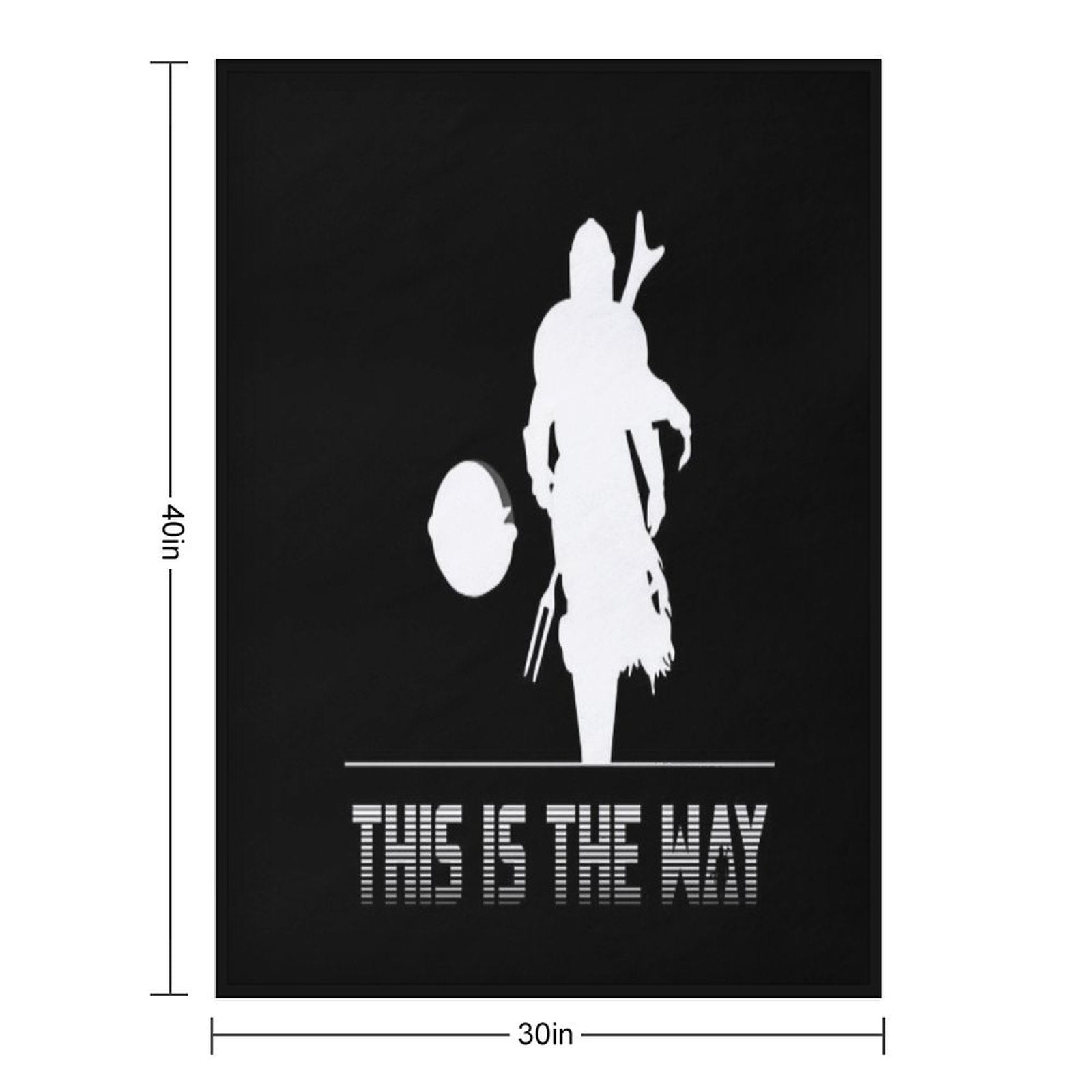 Mando Silhouette This Is The Way Eco-conscious Throw Blanket