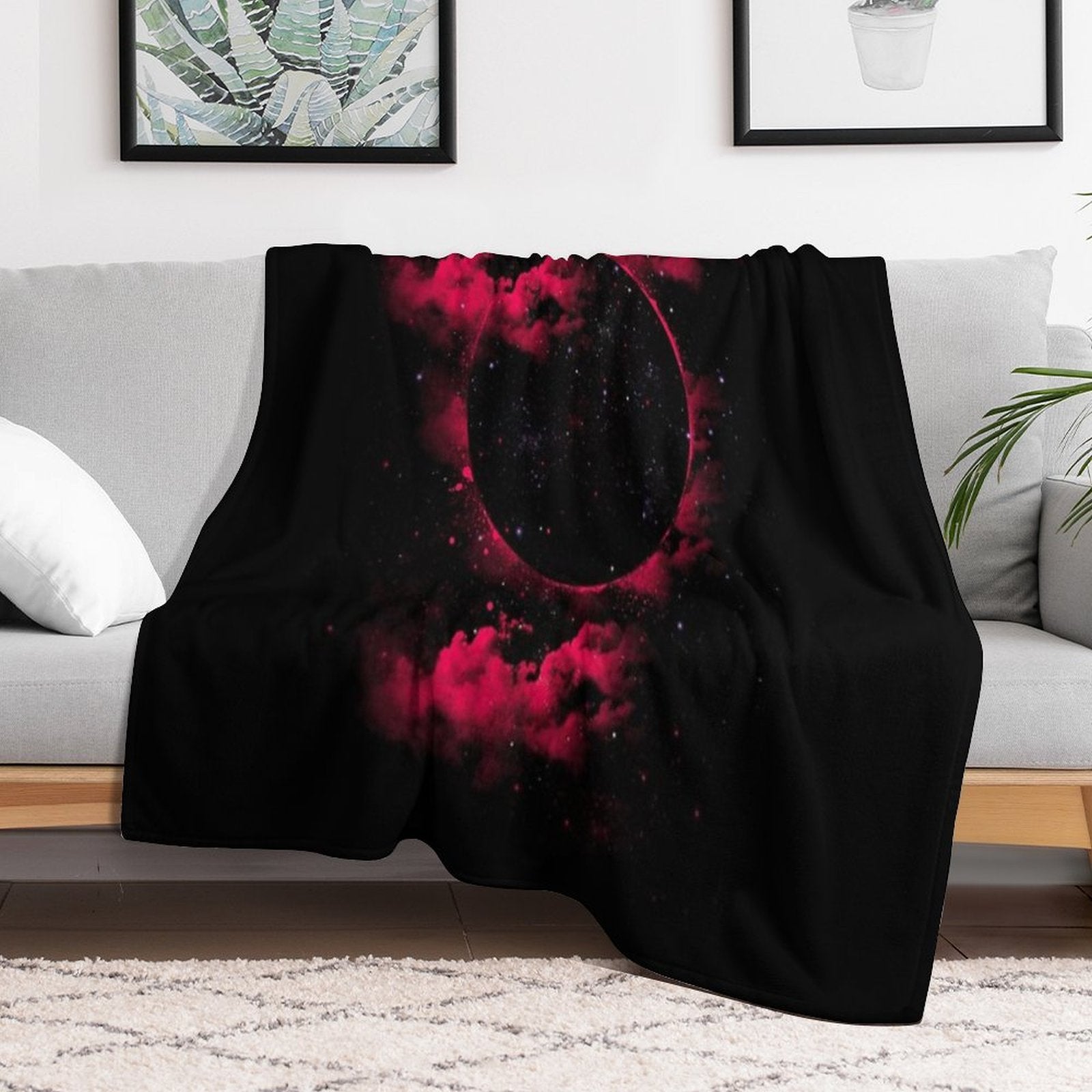 Black Hole Easy Care Throw Blanket