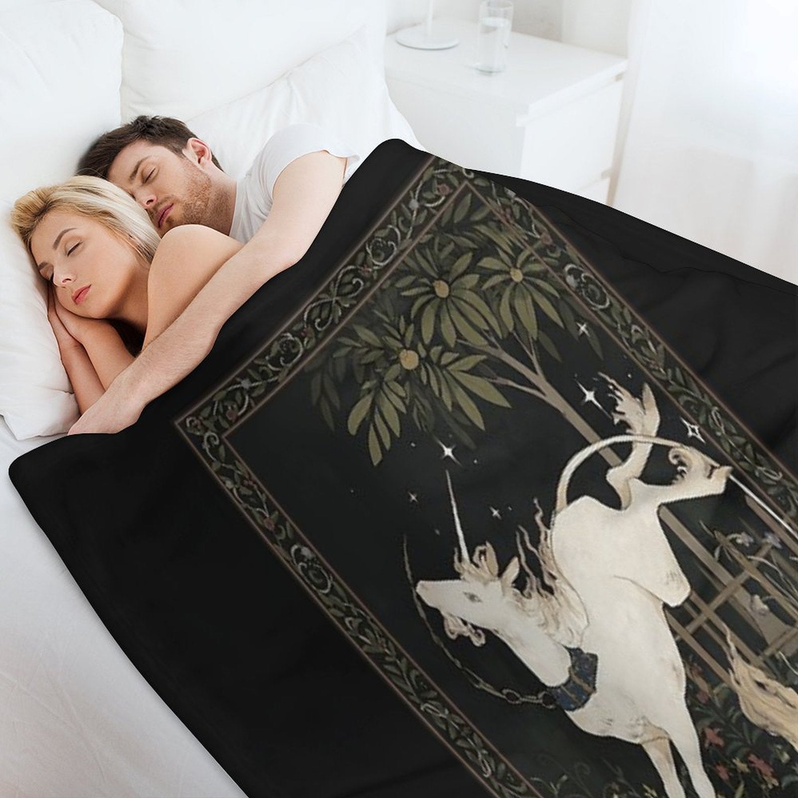 Unicorn Out of Captivity Sustainable Throw Blanket