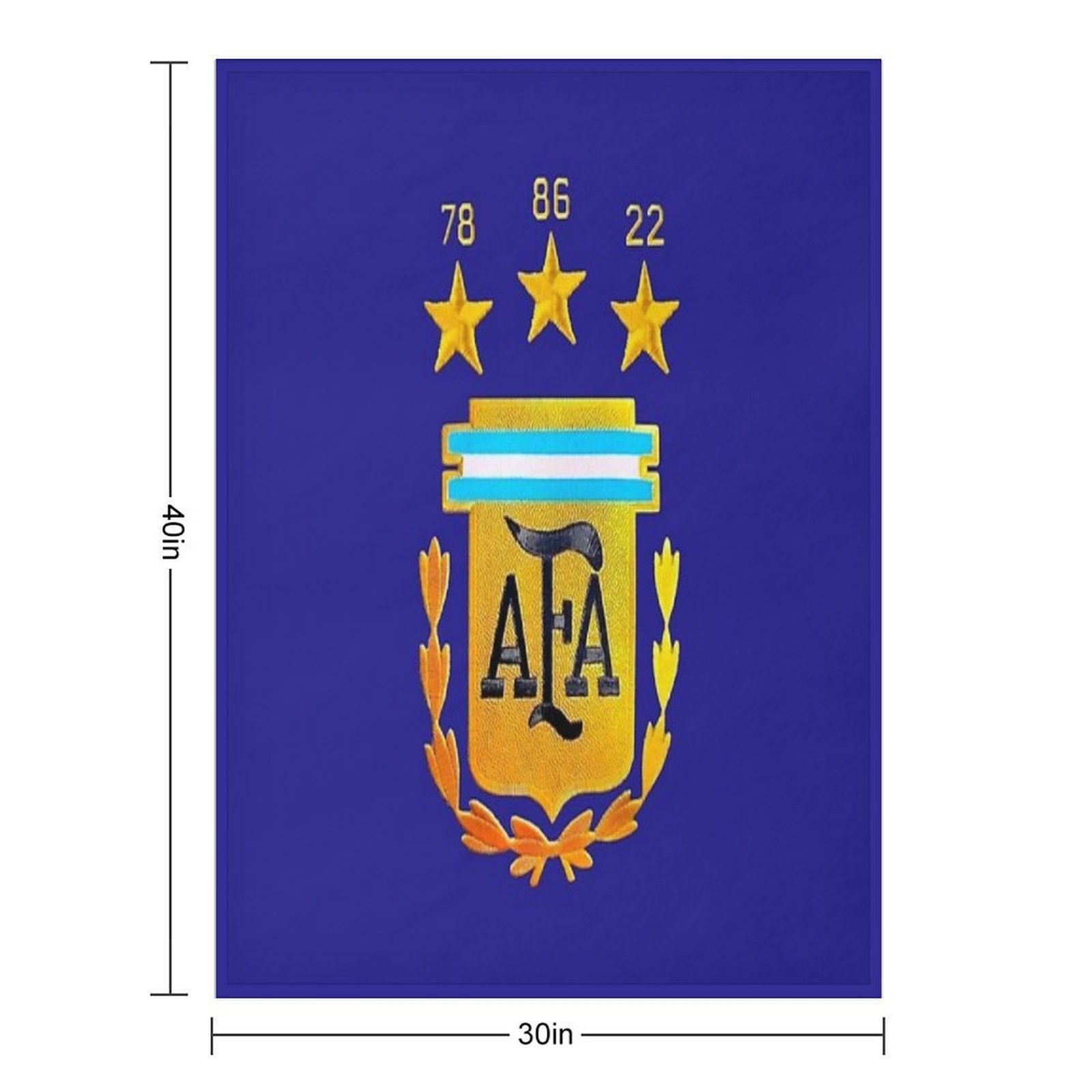 AFA ARGENTINA CHAMPION QATAR 2022 3 STARS Machine-washable Throw Blanket