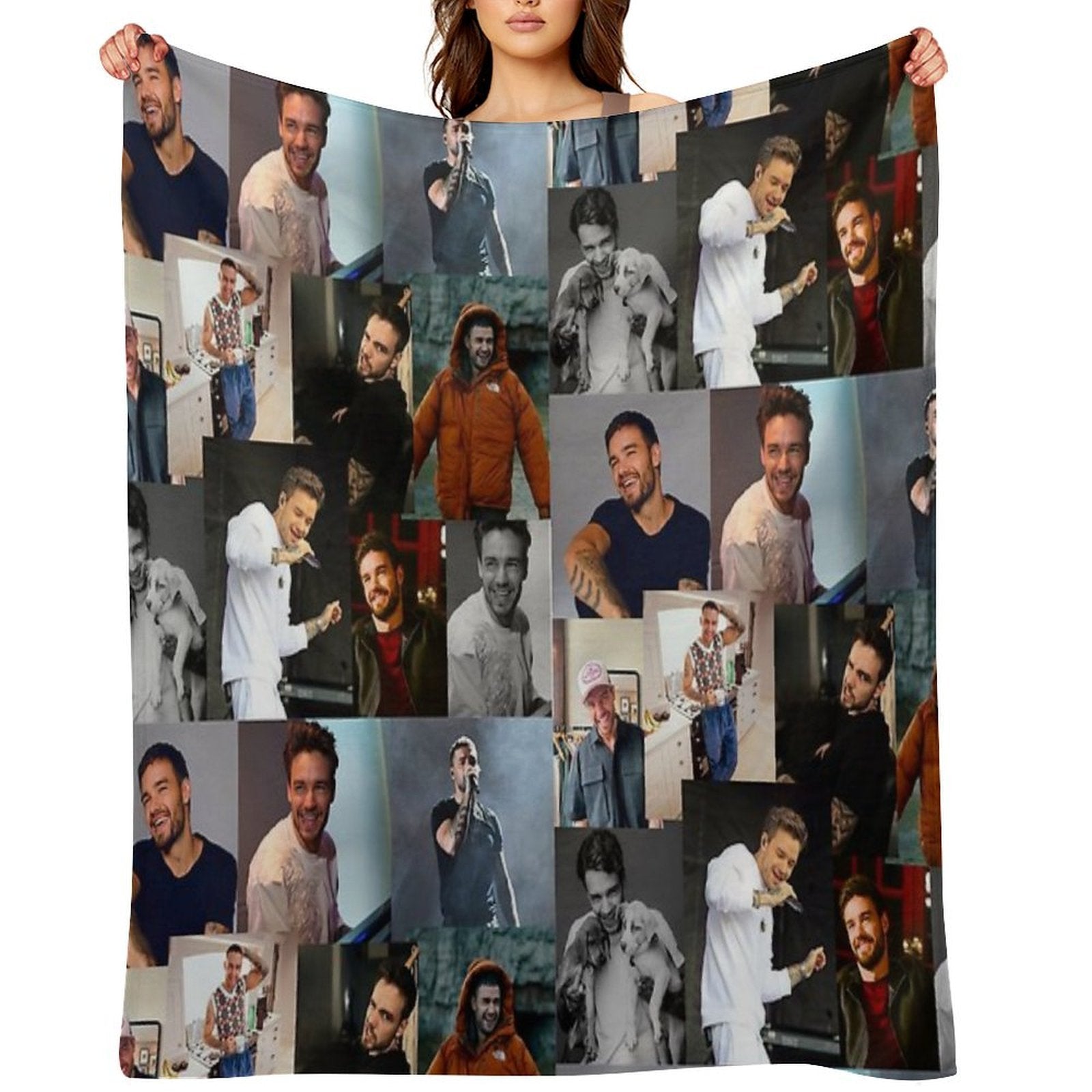 Liam Payne Collage Wrinkle-free Throw Blanket