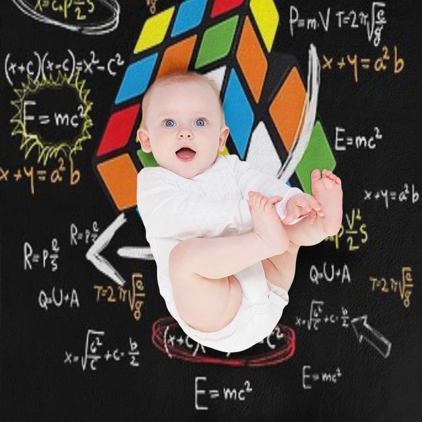 Cool Math Rubik Rubix Rubics Player Cube Math Lovers T-Shirt Durable Throw Blanket