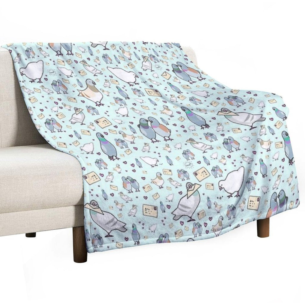 Pigeons Machine-washable Throw Blanket