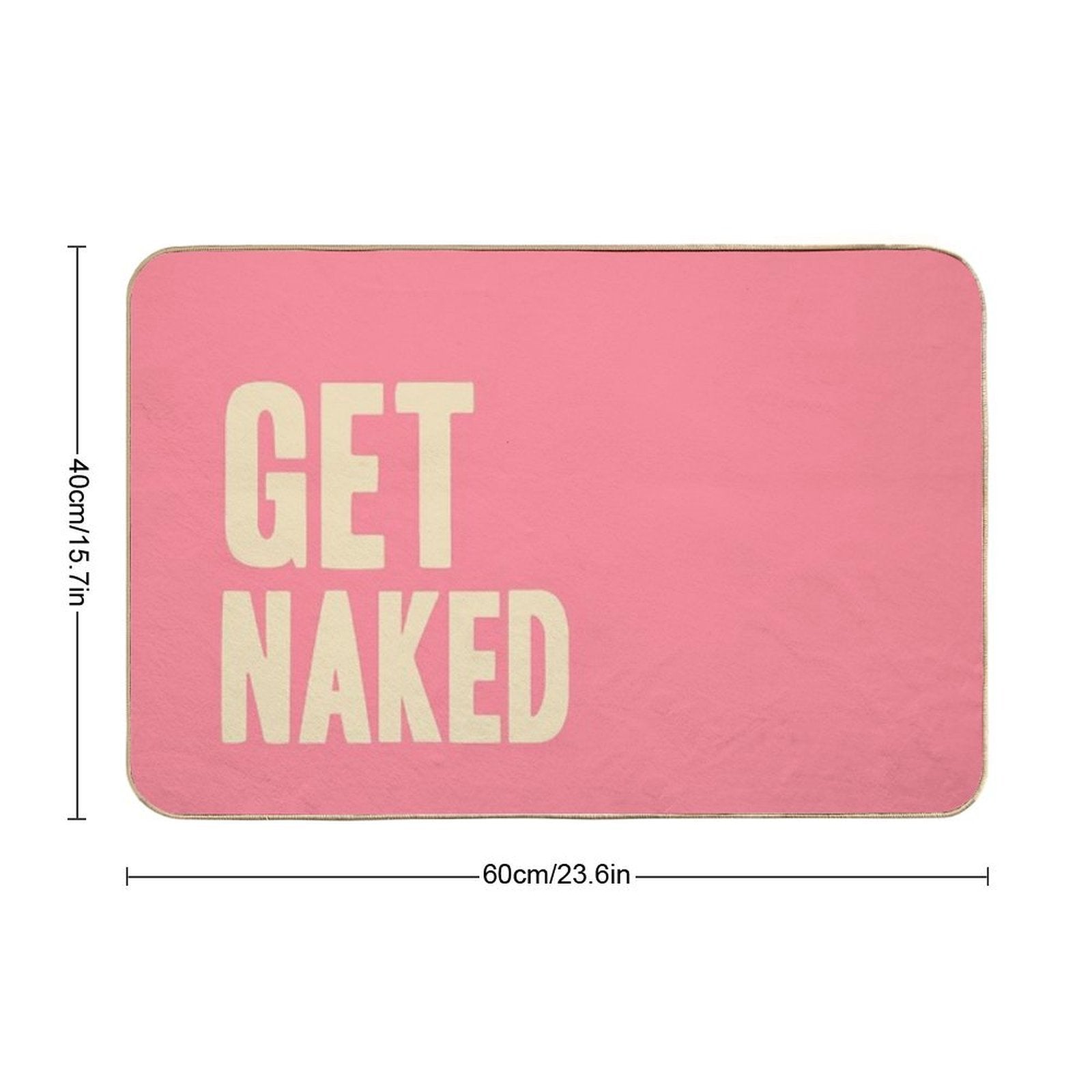 Get Naked - Pink And Peach  Toxin-Free Bath Mat