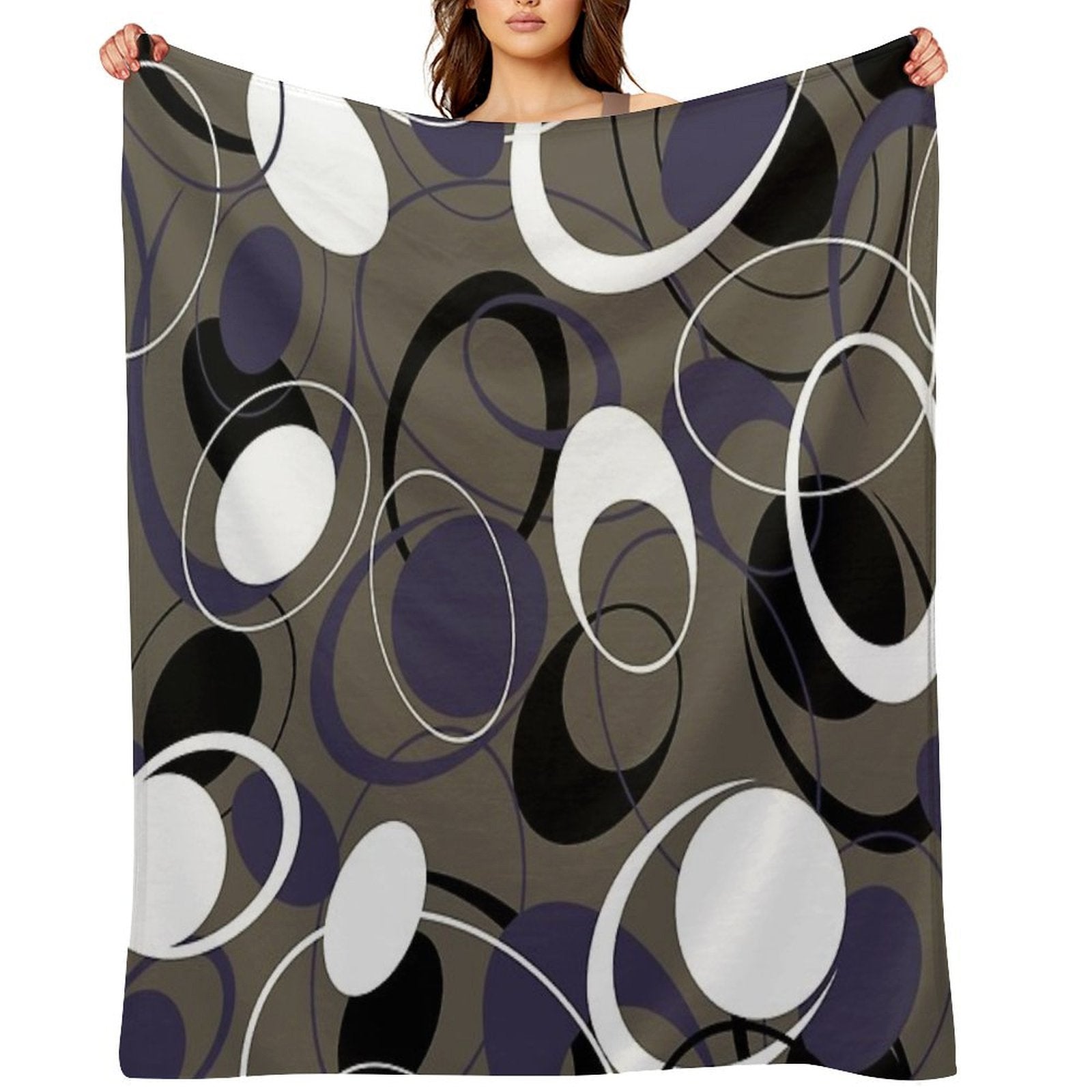 Retro 60s Ovals Compact Throw Blanket