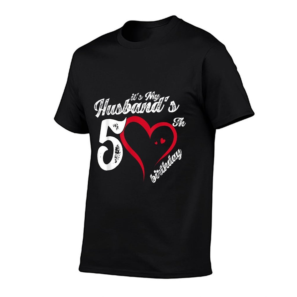 It&#39;s My Husband&#39;s 50th Birthday Vintage 50th Birthday  High-quality Stitching T-Shirt