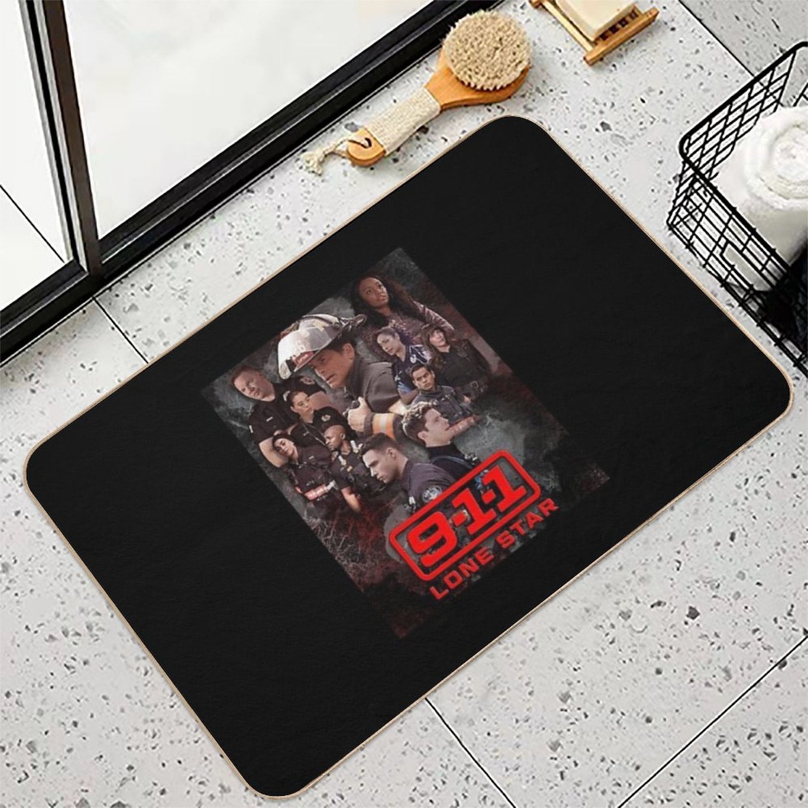 911 Lone Star - Cellular  Rapid-Drying Bath Mat
