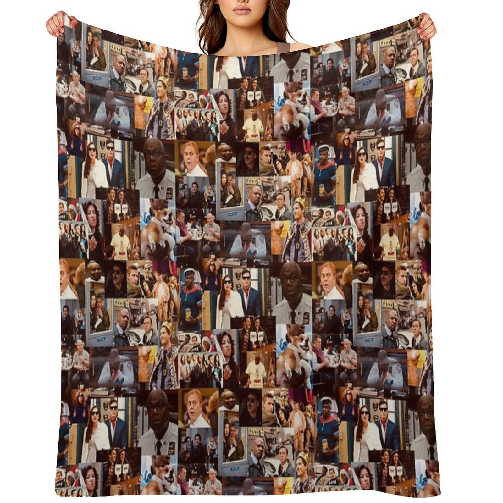 Brooklyn Nine Nine Collage Plush Throw Blanket