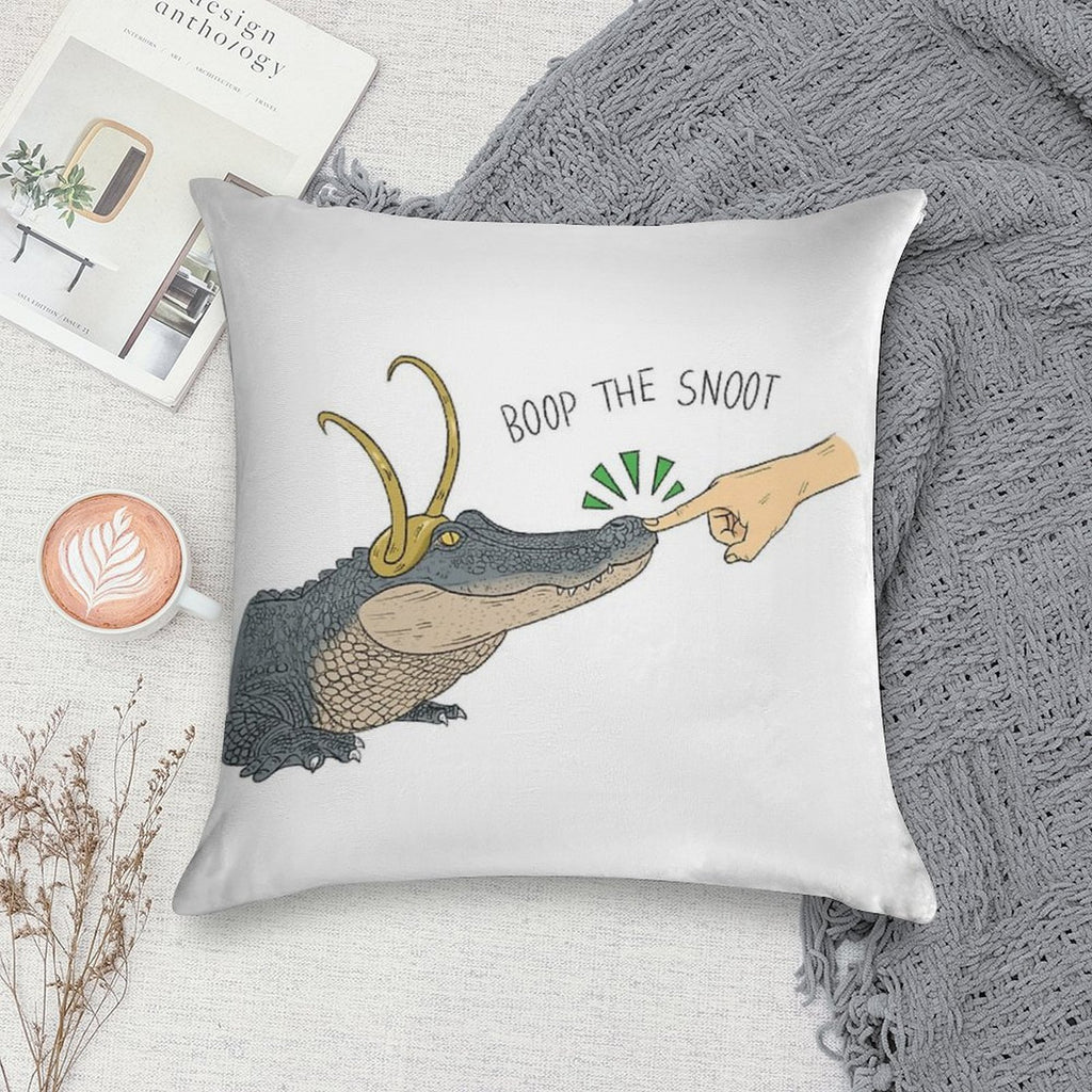 Alligator Loki Boop The Snoot Soft Luxury Feel Throw Pillow