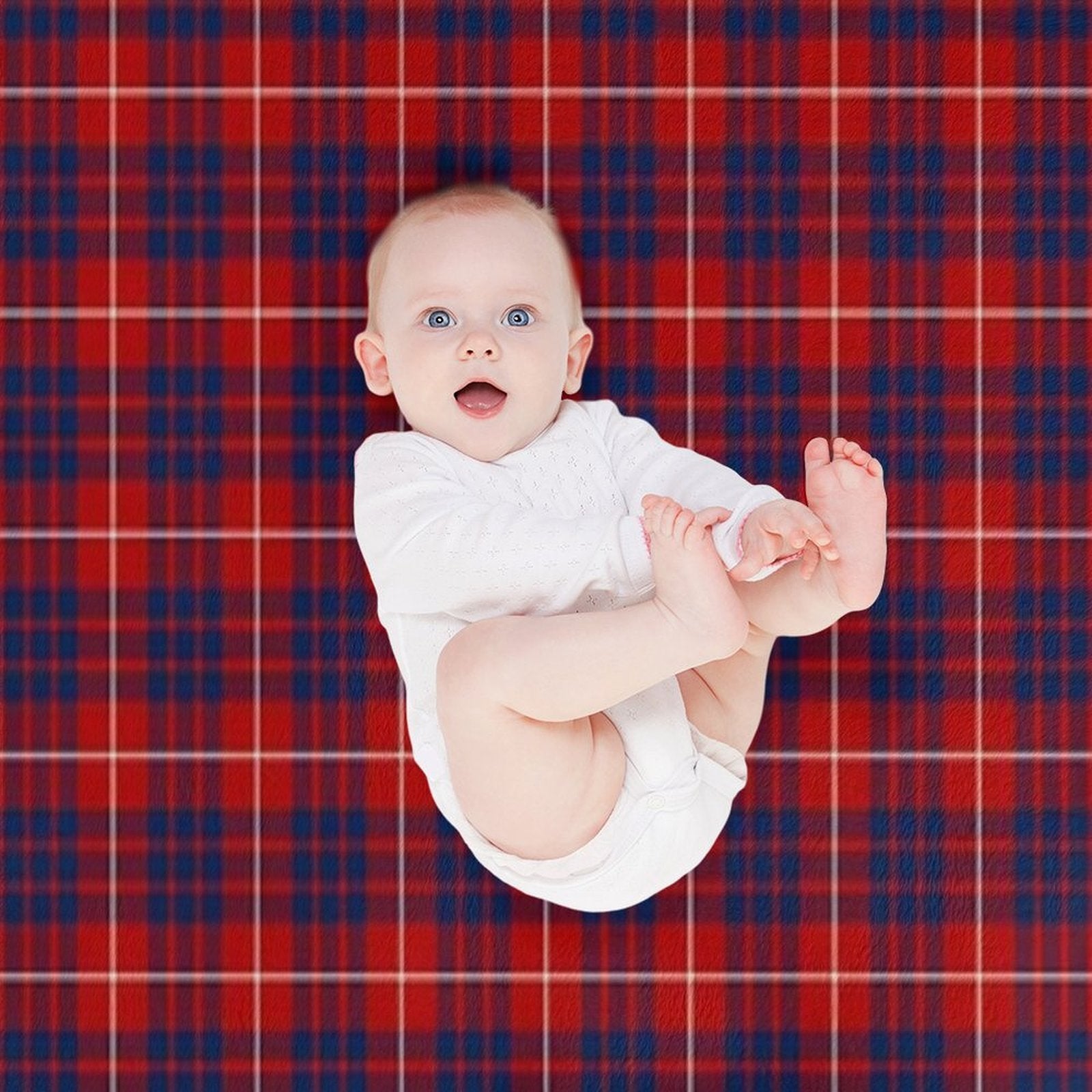 Clan Hamilton Tartan Sustainable Throw Blanket