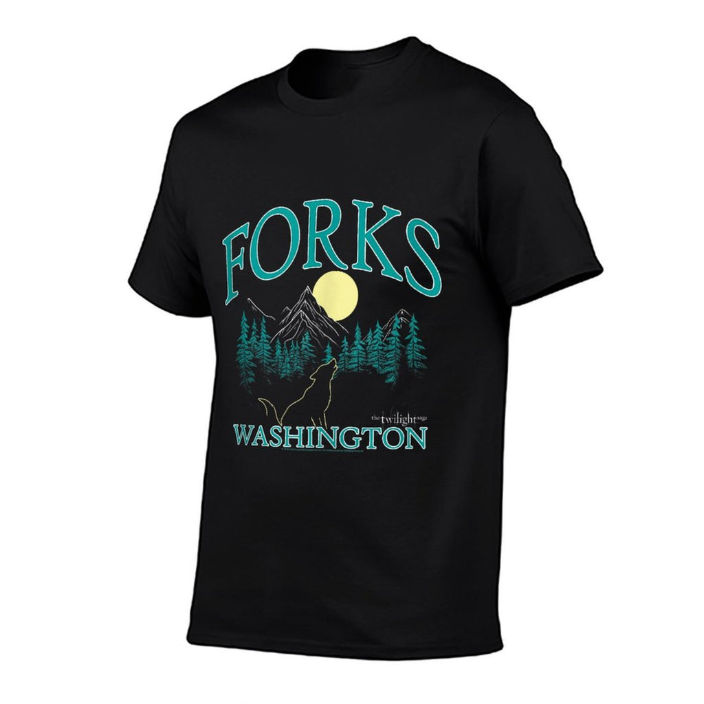 Twilight Forks Washington  Cotton T-Shirt