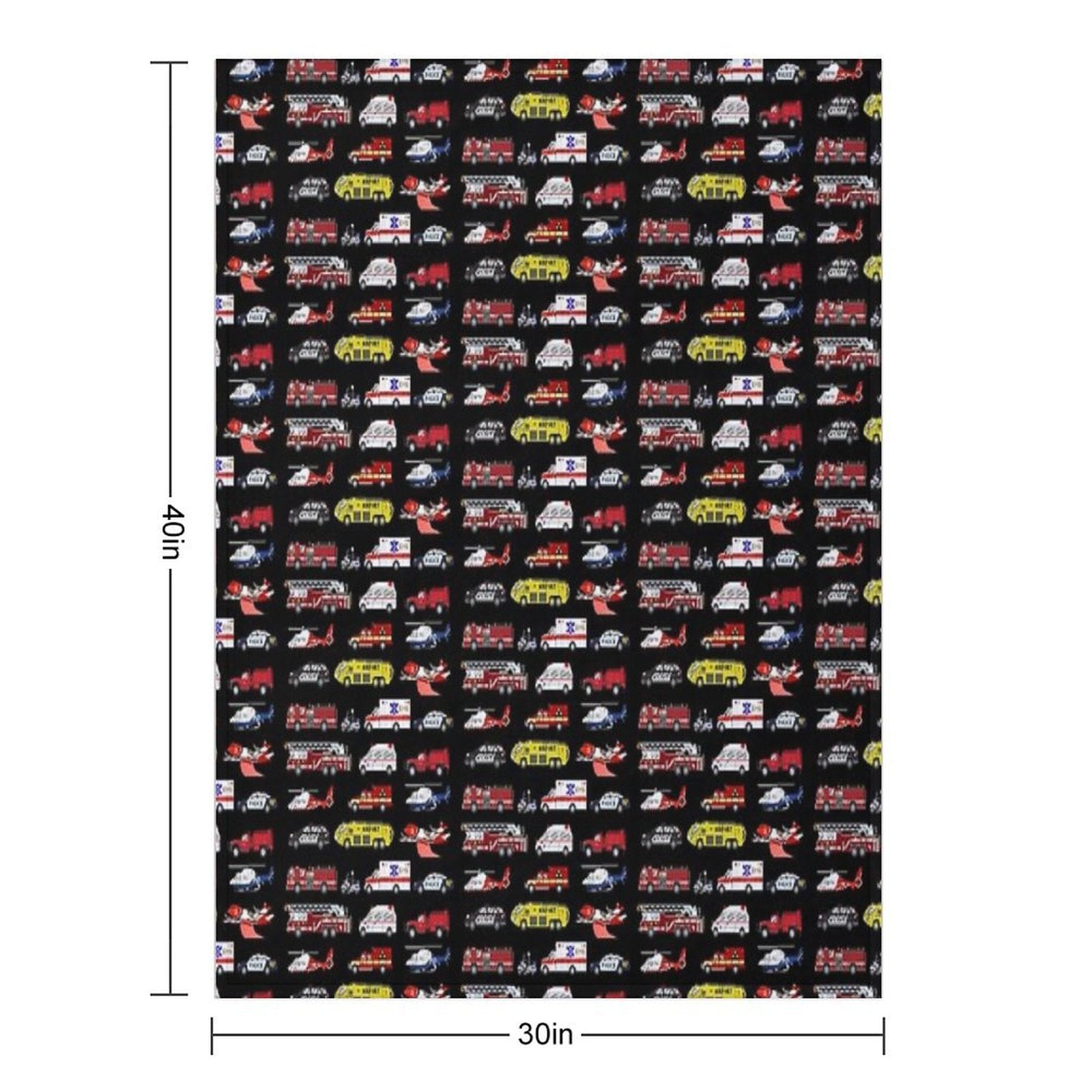 Emergency Vehicles - The Kids' Picture Show Sustainable Throw Blanket
