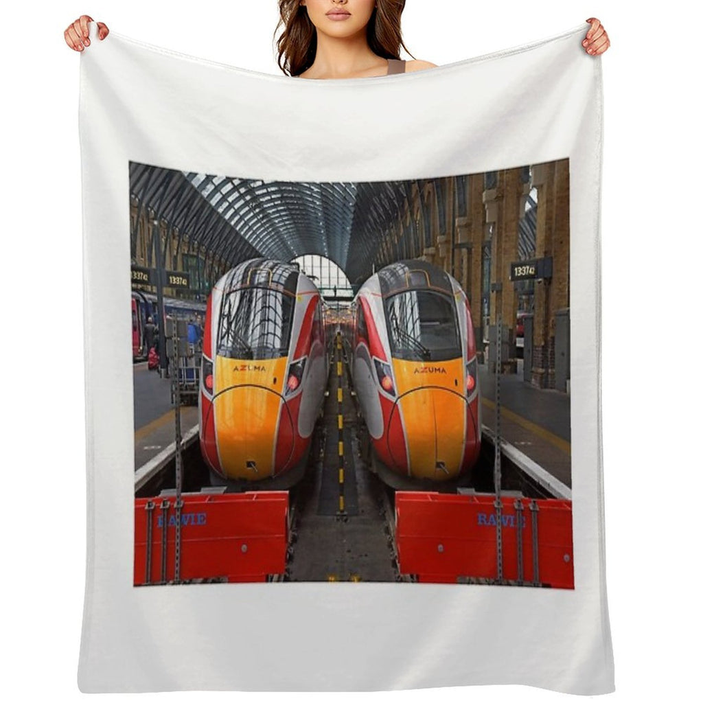 LNER Azuma Trains at Kings Cross Compact Throw Blanket