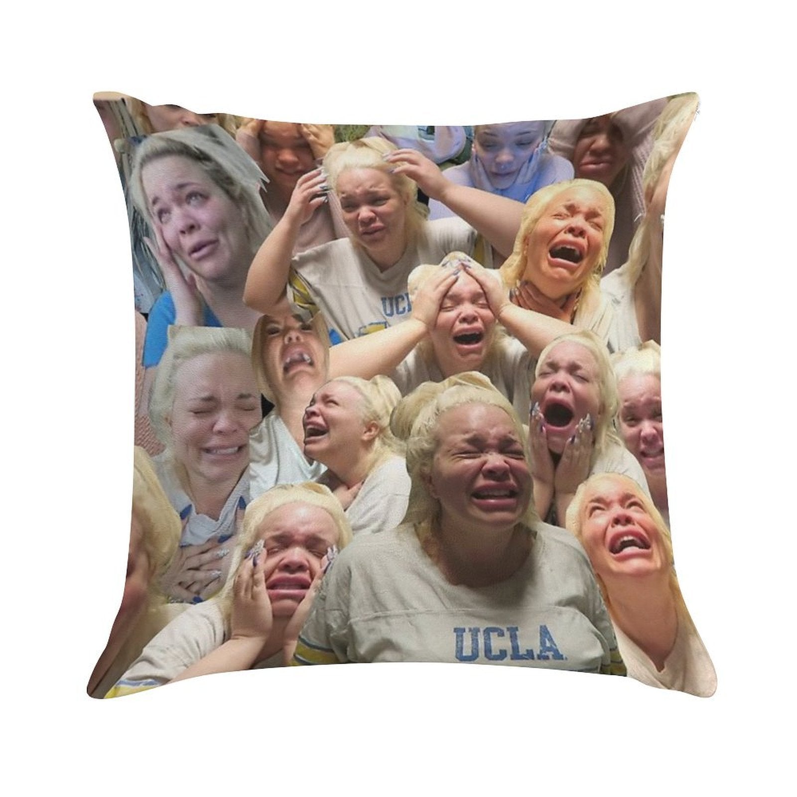 Trisha Paytas Crying Soft Reinforced Edging Throw Pillow
