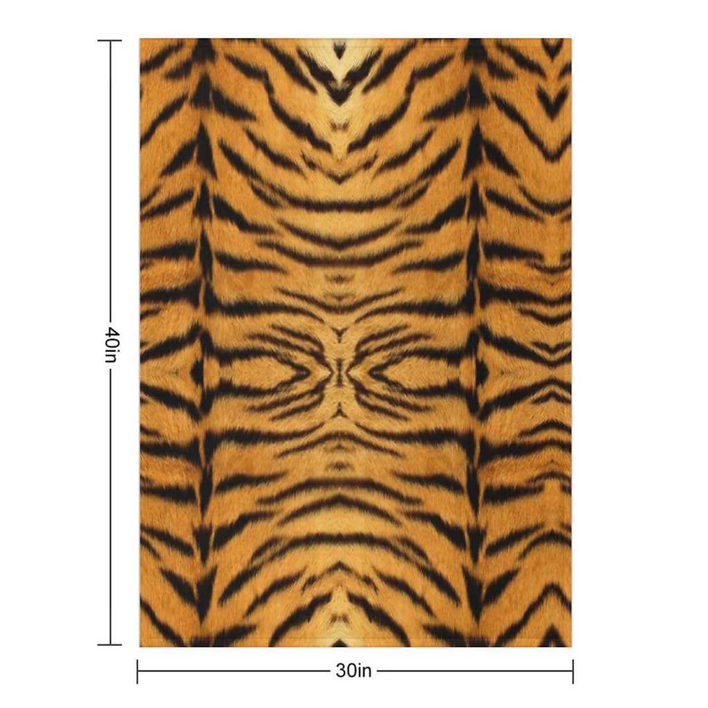 Real Tiger Pattern All-season Throw Blanket