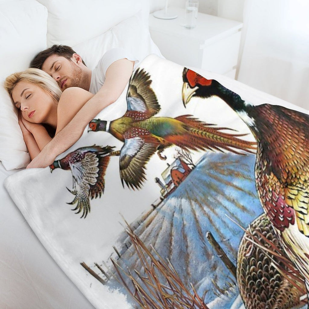 Pheasant Farm Comfort Throw Blanket