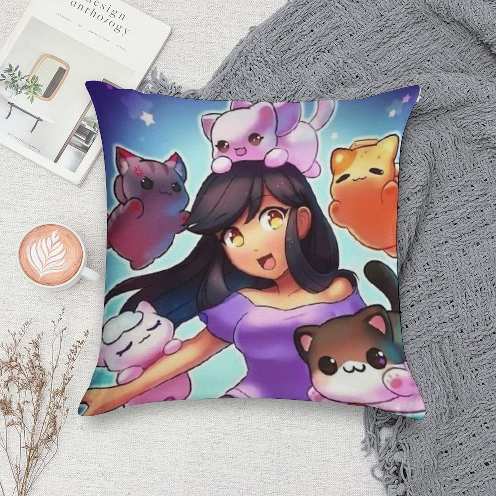 Aphmau Soft Skin-Friendly Throw Pillow