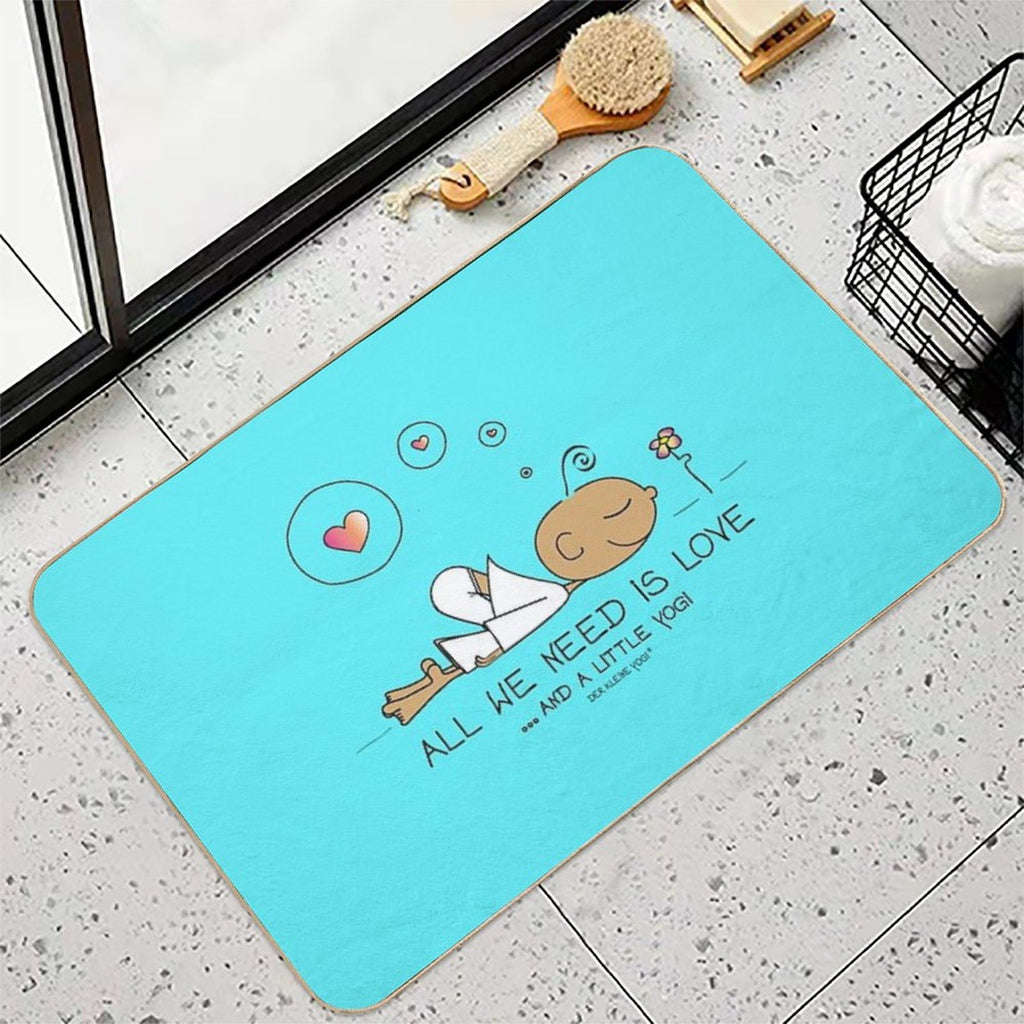 All We Need Is Love And A Litte Yogi  Versatile Bath Mat