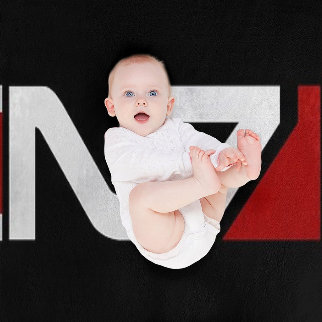 Mass Effect Horizontal N7 Wrinkle-free Throw Blanket