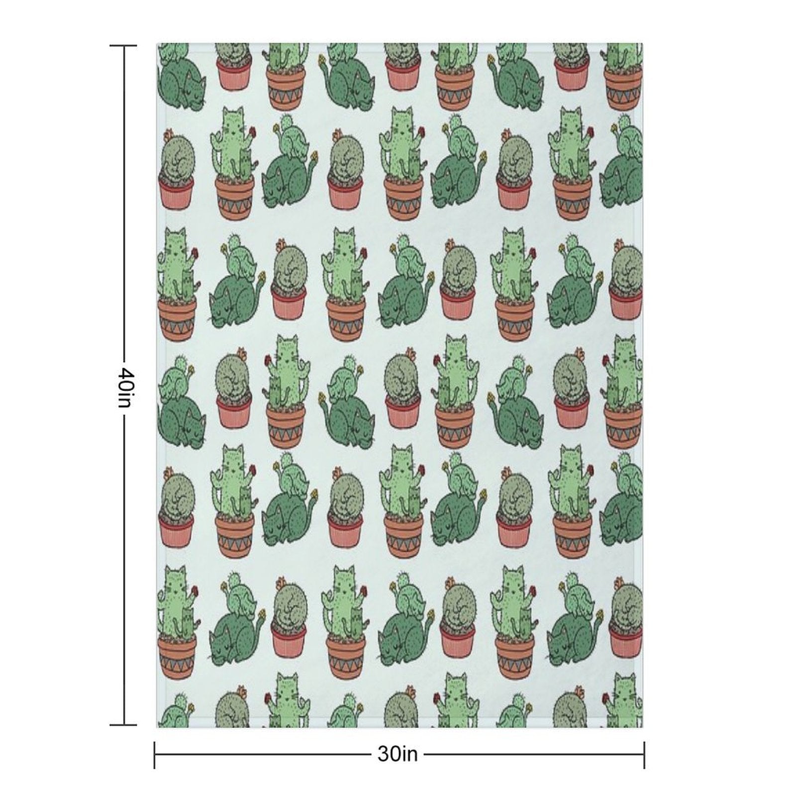 Cactus Cats Versatility Throw Blanket