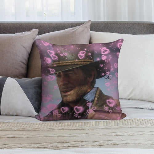 Arthur Morgan Hearts Soft Bedroom Essential Throw Pillow