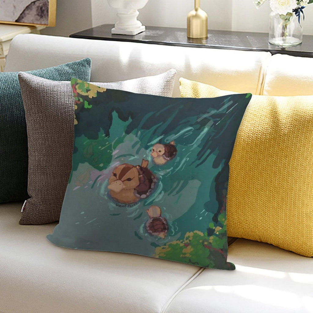Turtle Duck Pond Avatar The Last Airbender Soft Warmth Comfort Throw Pillow