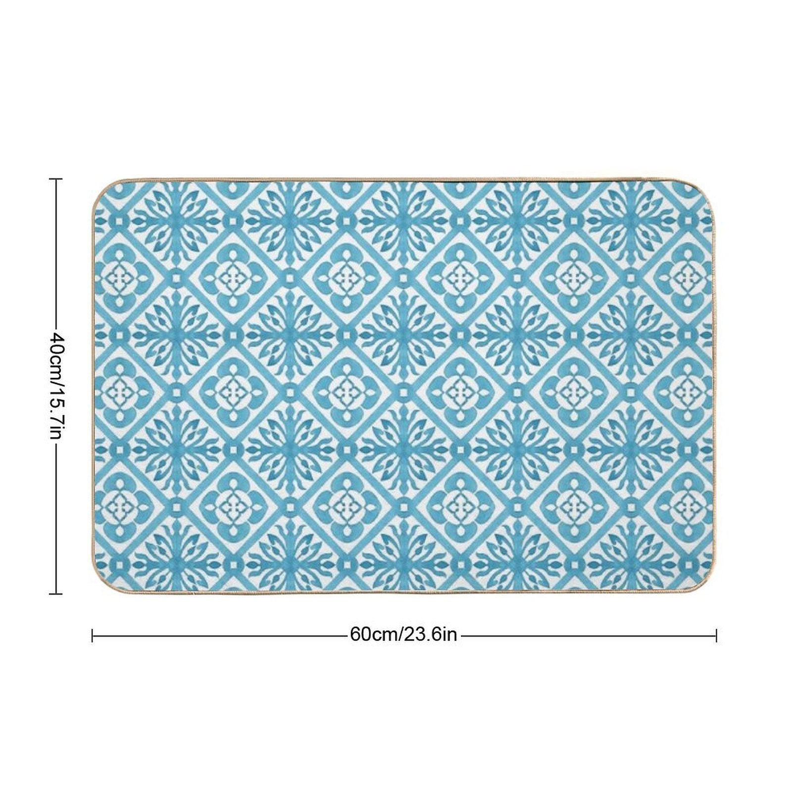Watercolor Blue  Toxin-Free Bath Mat