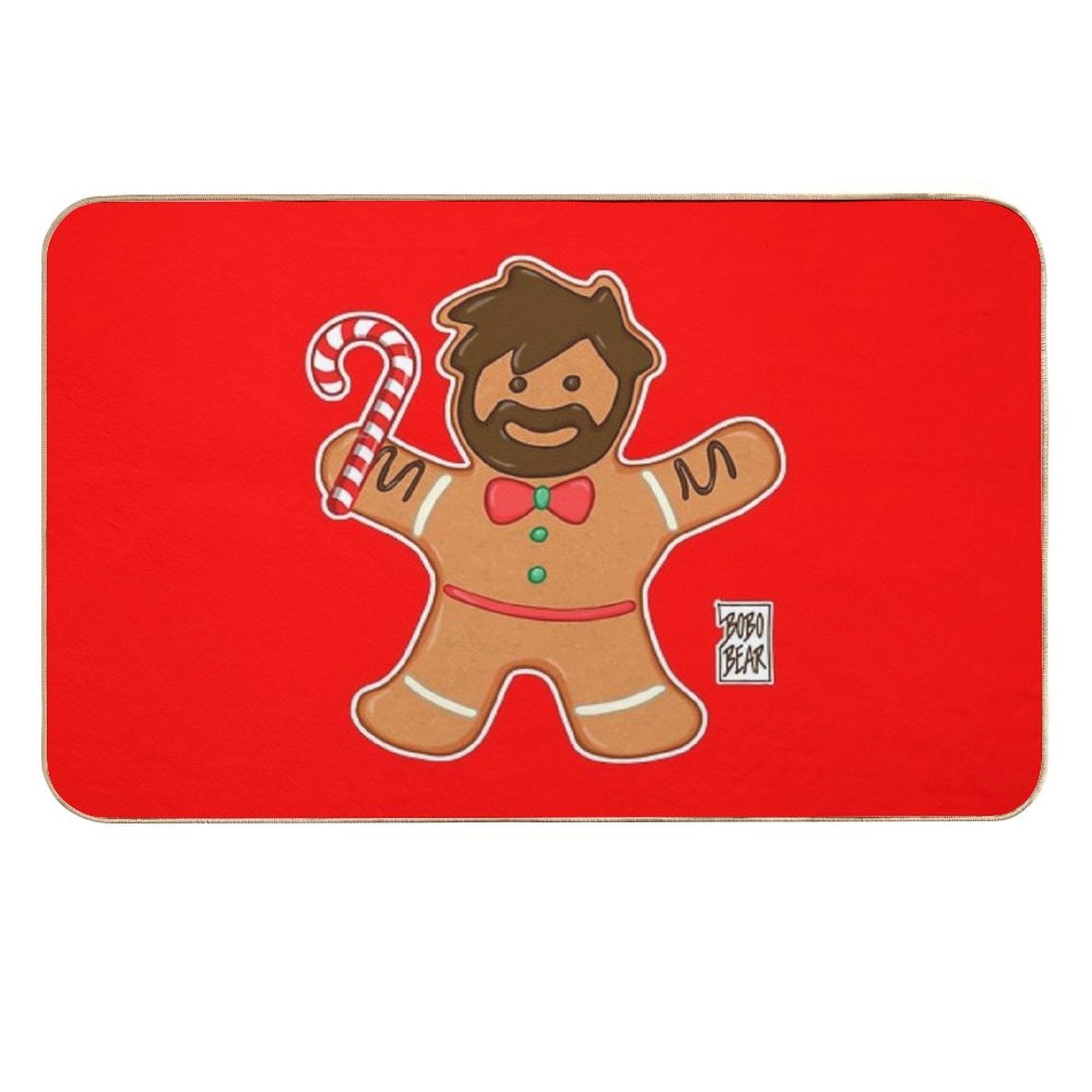 GINGERBREAD BEAR  Long-Lasting Bath Mat