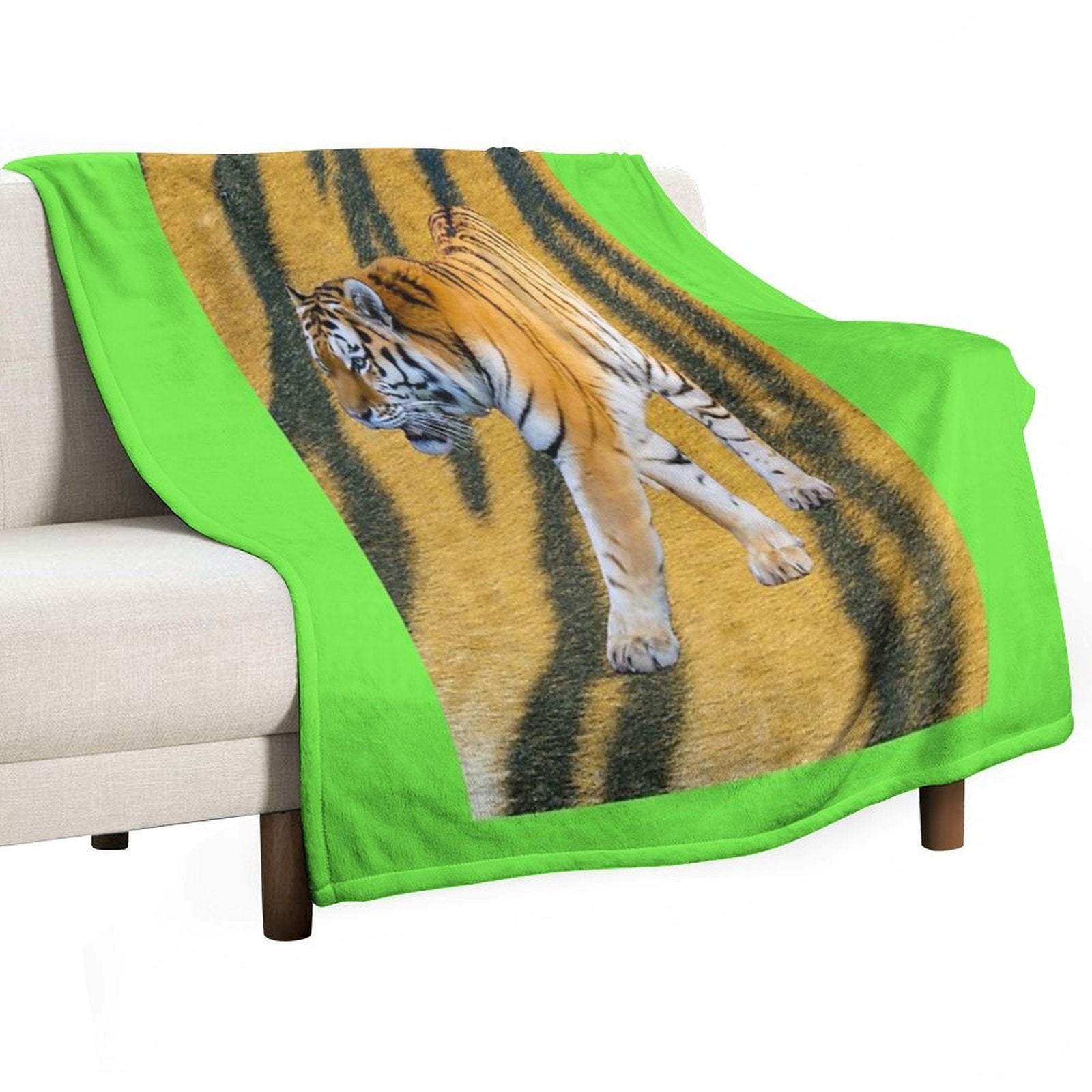 Copy of Copy of Copy of Copy of Copy of TIGER IN BEAUTIFUL COLORS. Wrinkle-free Throw Blanket