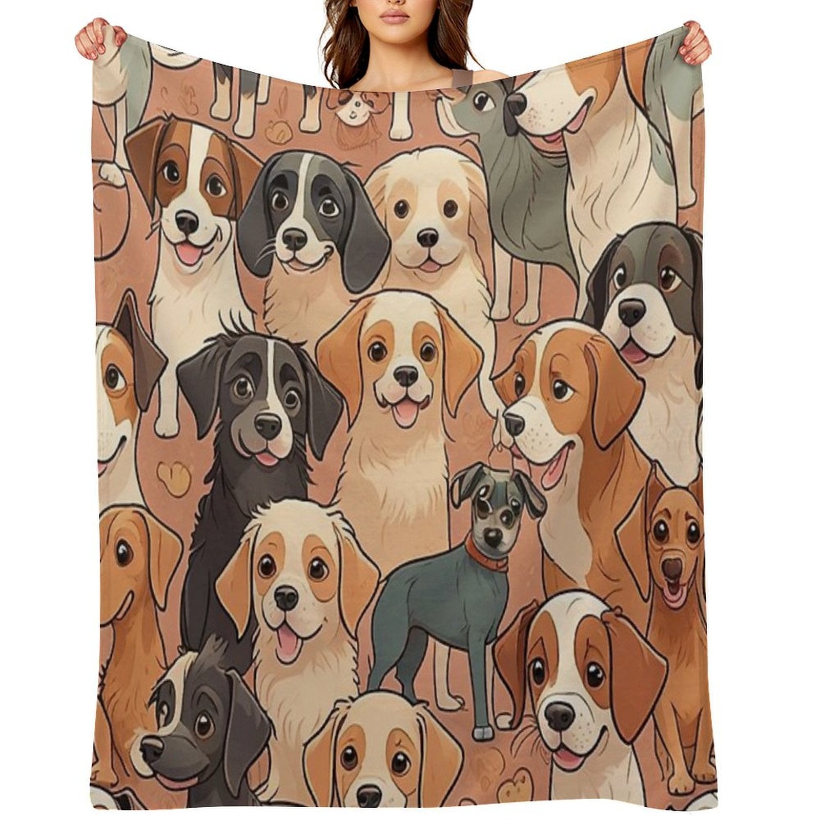 Dogs Multi-functional Throw Blanket
