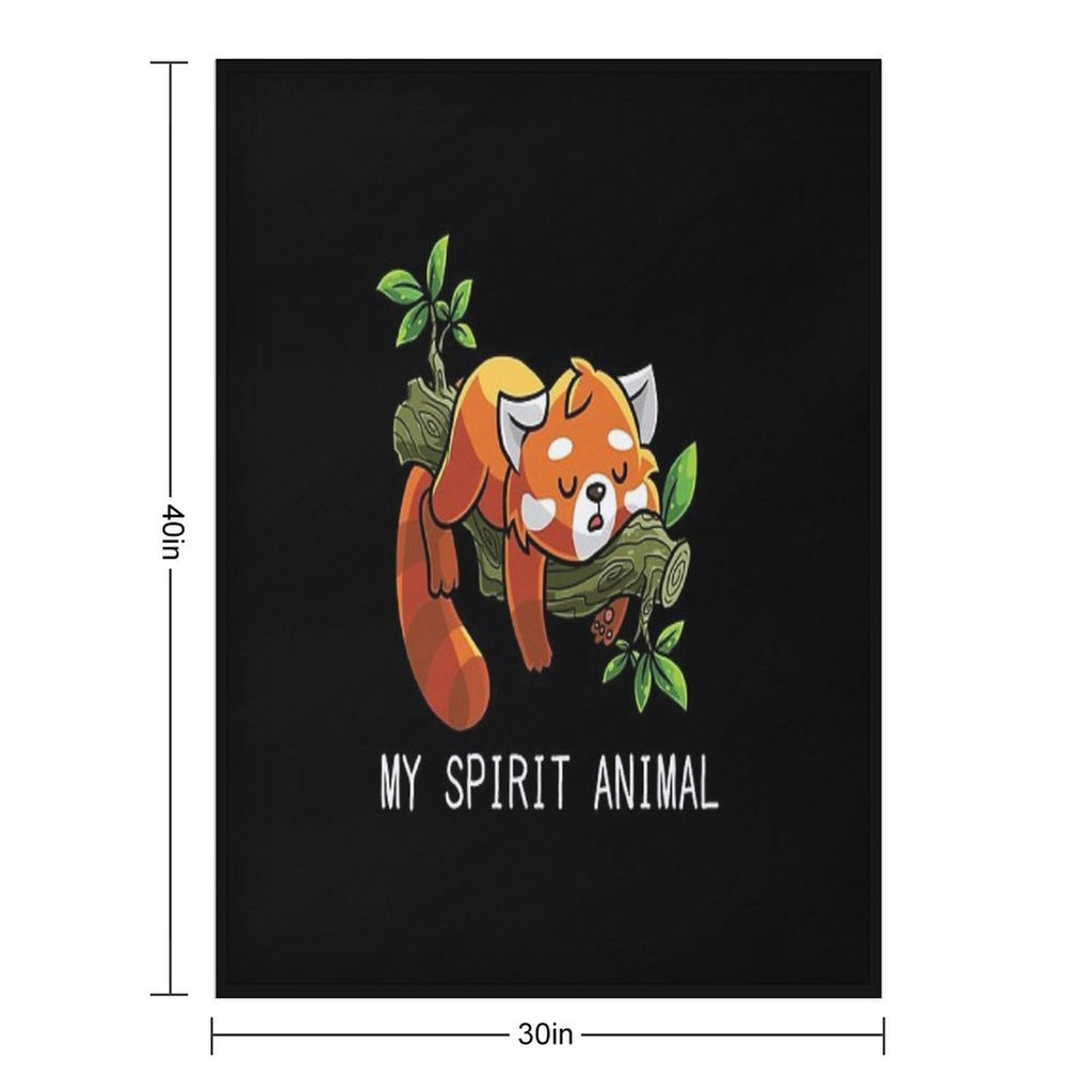 Red Panda Spirit Animal Velvety-soft Throw Blanket