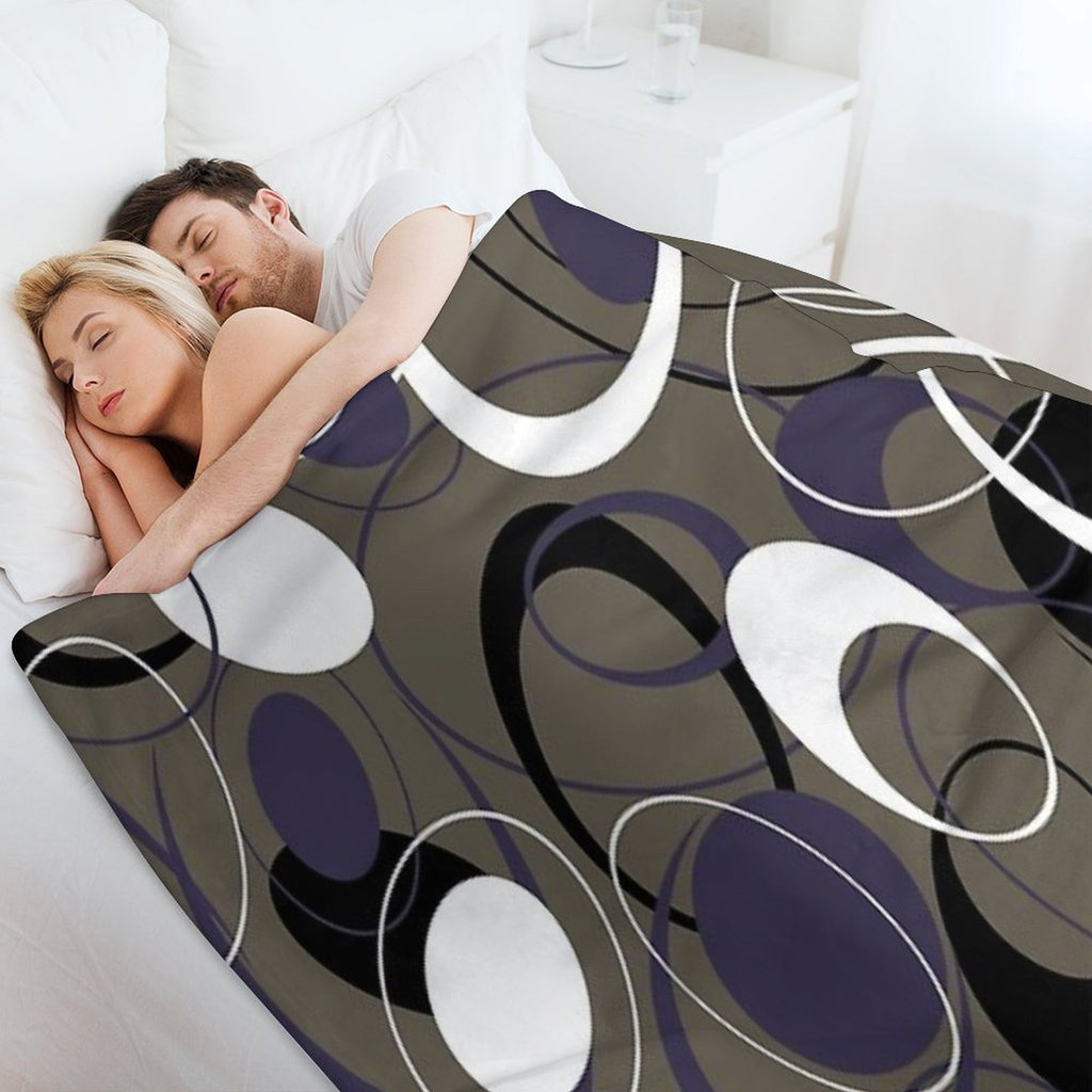Retro 60s Ovals Compact Throw Blanket