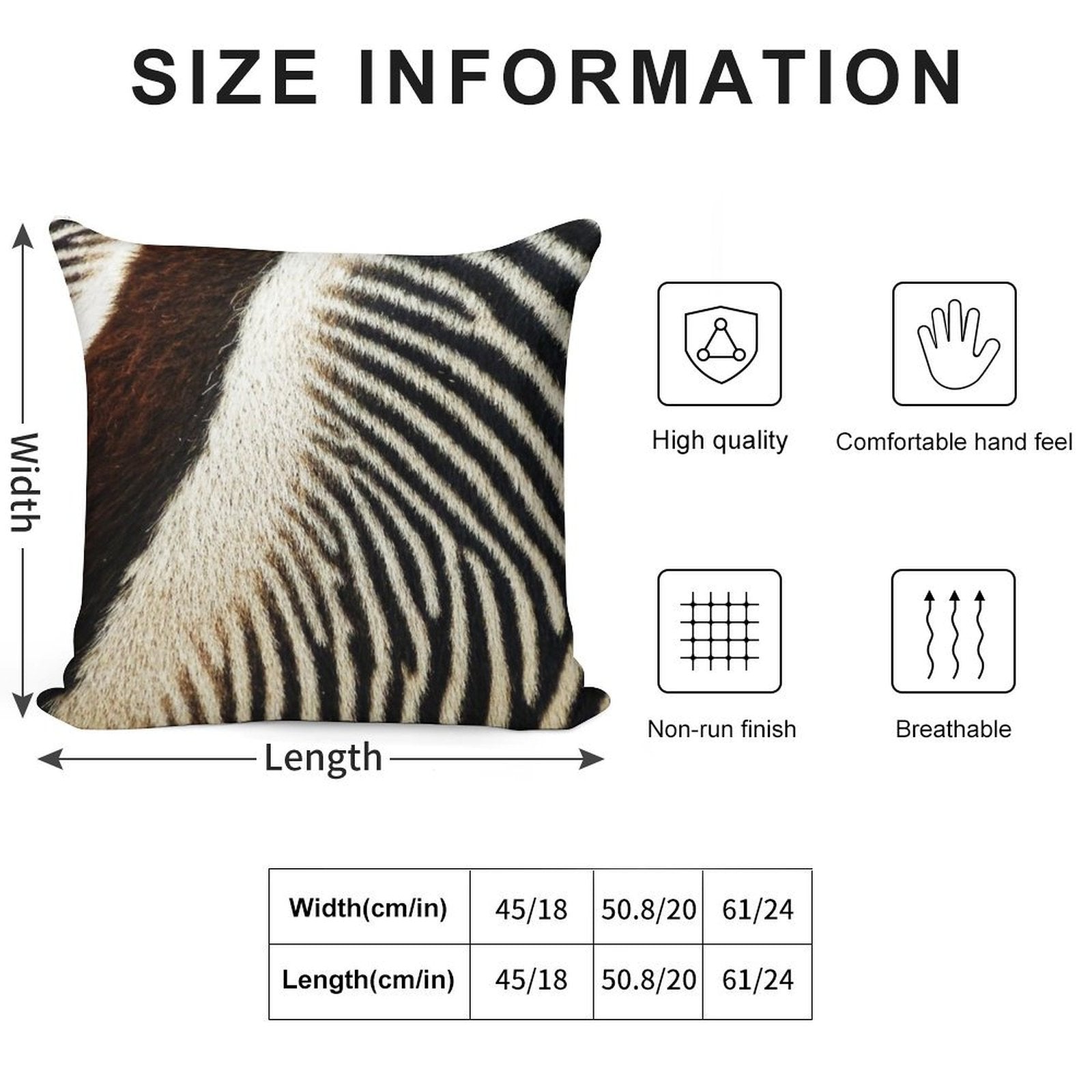 Zebra Caboose Soft Multiple Sizes Throw Pillow