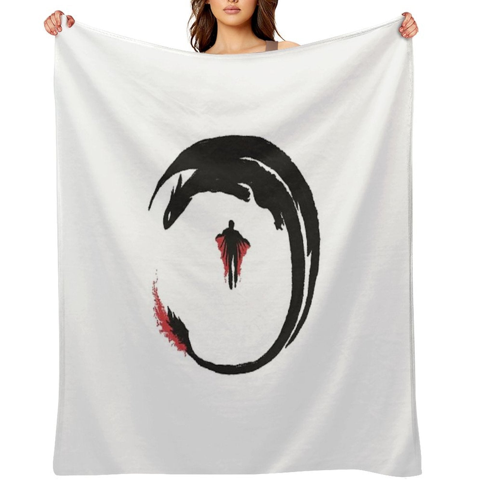 Dragon Rider Plush Throw Blanket