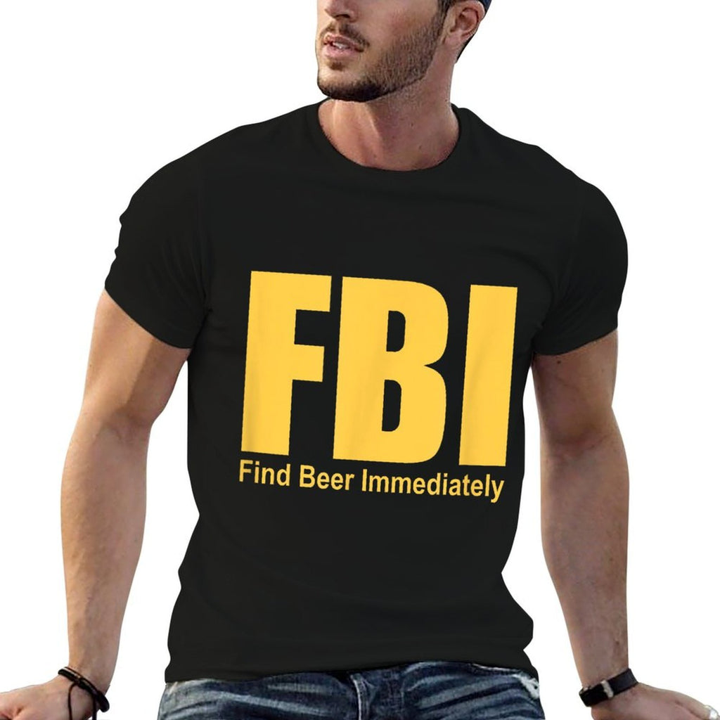 Funny FBI Find Beer Immediately  Vintage-inspired T-Shirt