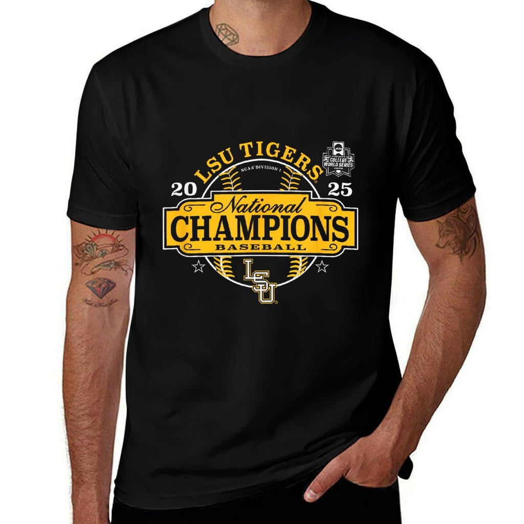 LSU Tigers Baseball National Champs 2025 MCWS Winner Comfortable T-Shirt
