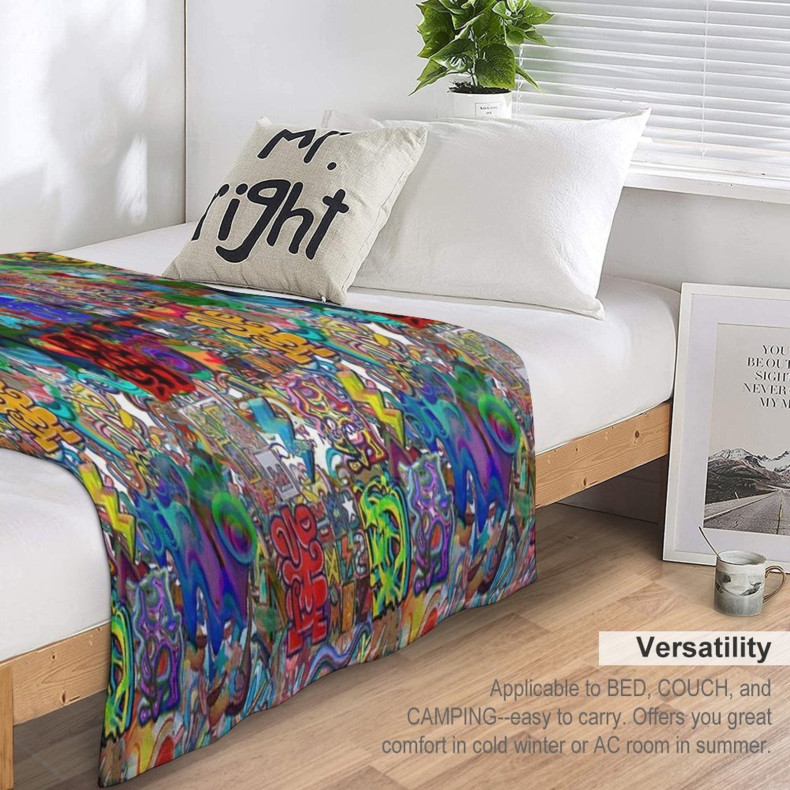 Graffiti 2021 Machine-washable Throw Blanket