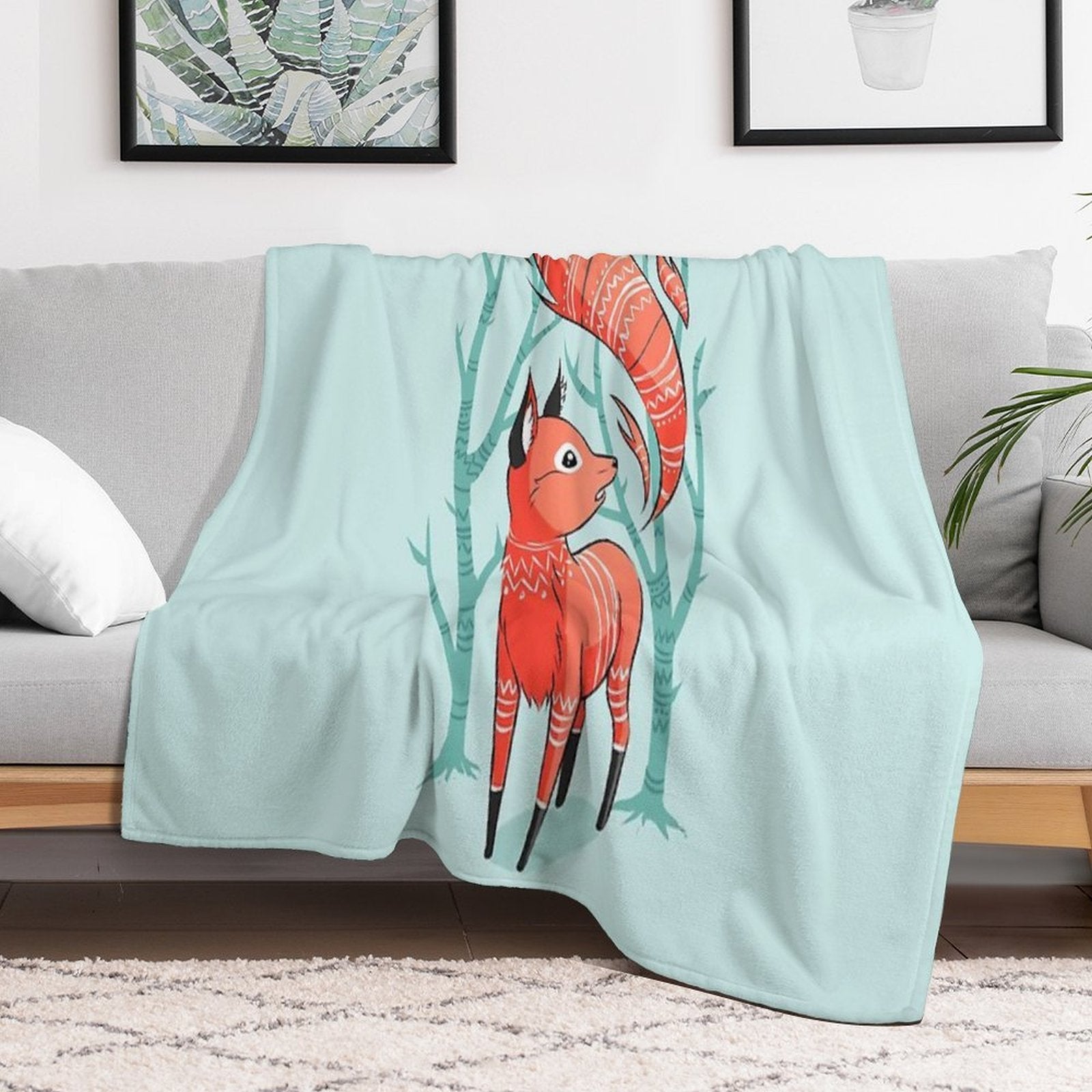 Winter Fox Velvety-soft Throw Blanket