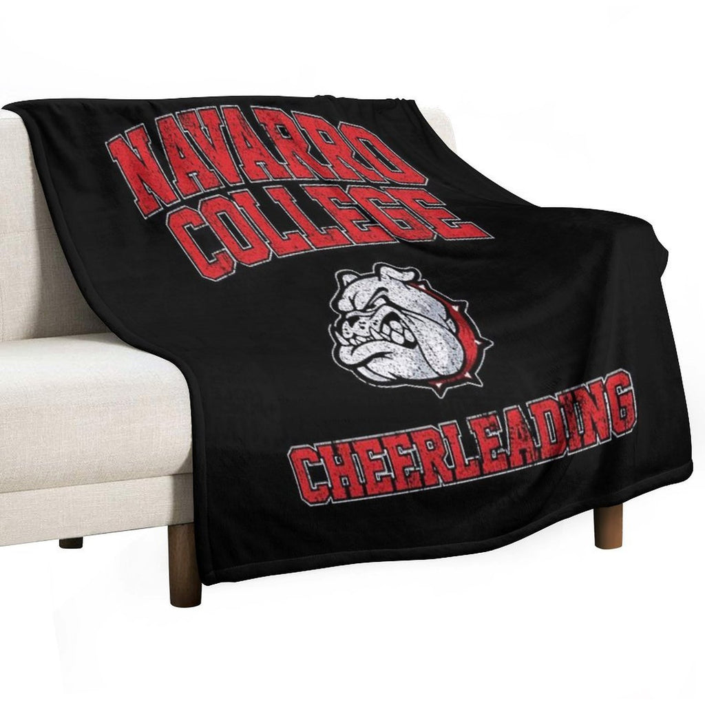Navarro Bulldogs Cheerleading Machine-washable Throw Blanket