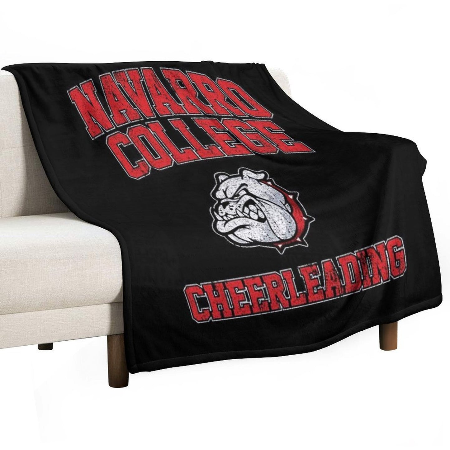 Navarro Bulldogs Cheerleading Machine-washable Throw Blanket