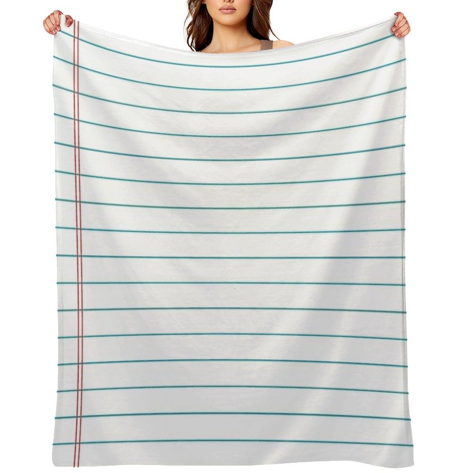 Vintage Lined Notebook Paper Compact Throw Blanket